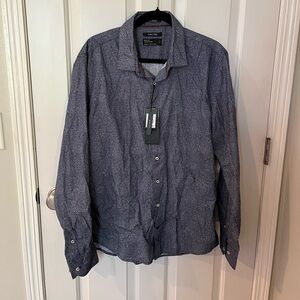 NWT Cactus Mens Buttondown Shirt, 100% Premium Cotton, Slim Fit, Large